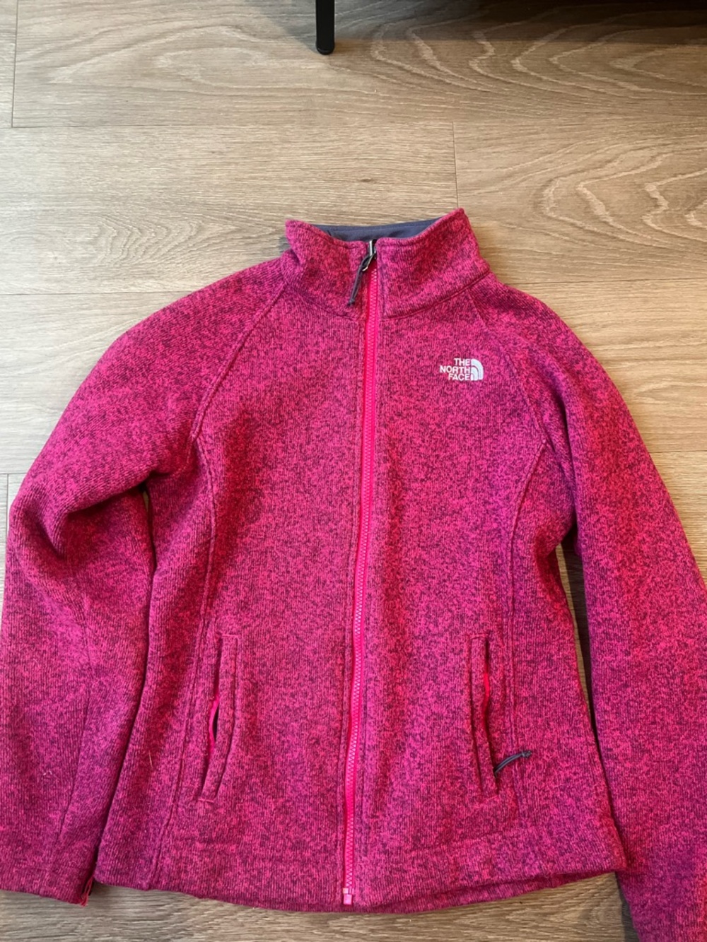 The North Face  Pink Heather Full-Zip Fleece Jacket